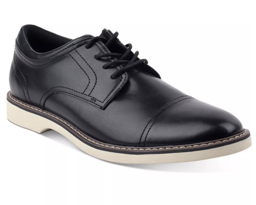 Alfani Shoes Men's Size 10.5 Black Theo Cap Toe Derby Dress Oxford New Box